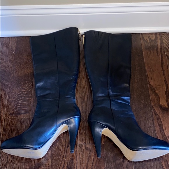 COPY - Banana Republic Black Leather Knee High Boots Sz 9 - Picture 5 of 11